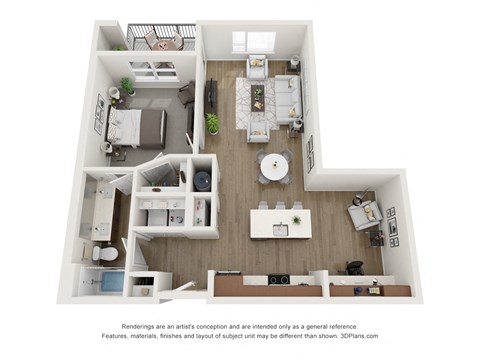 a 1 bedroom floor plan  summit  503 sq ft